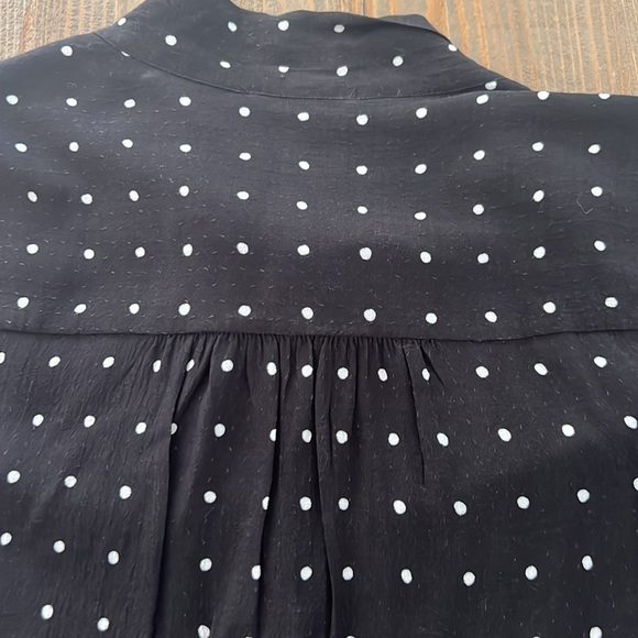 Paige Rayon Diana Dot Tie Blouse XS - Picture 8 of 10